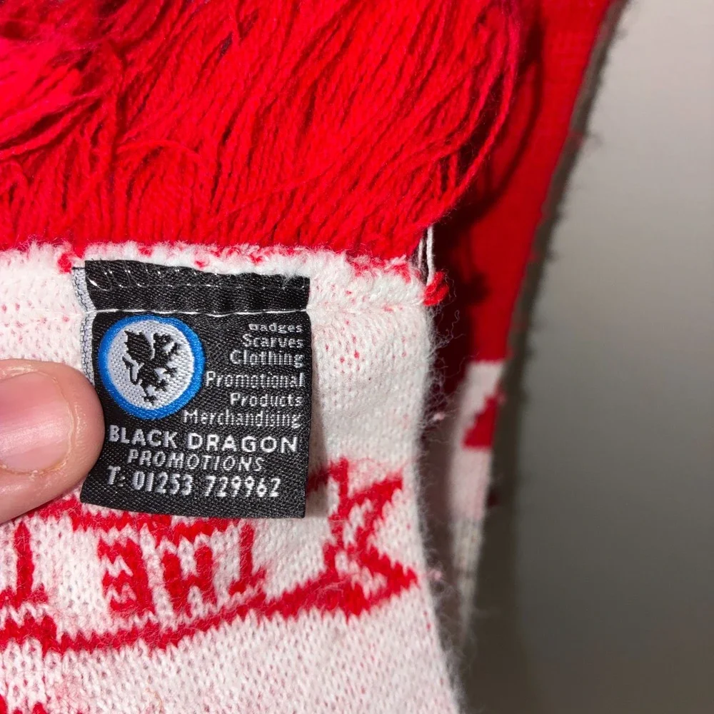 Bedlington Terriers FC Football Scarf Red White The Terriers 1949